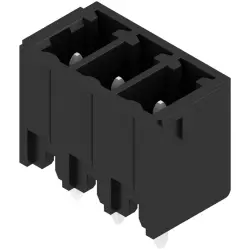Pin header, 3 pole, pitch 3.81 mm, straight, black, 1793530000