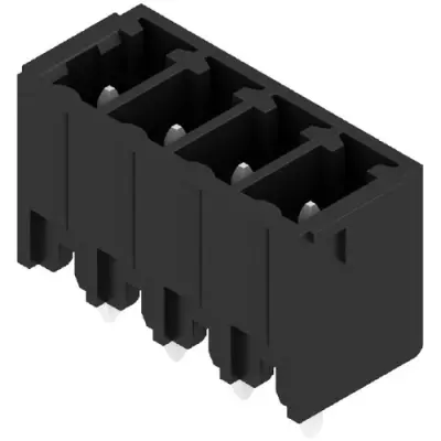 Pin header, 4 pole, pitch 3.81 mm, straight, black, 1793540000 - 1
