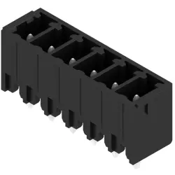 Pin header, 6 pole, pitch 3.81 mm, straight, black, 1793560000