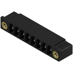 Pin header, 8 pole, pitch 3.81 mm, straight, black, 1793750000