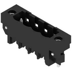 Pin header, 4 pole, pitch 5 mm, straight, black, 1796800000