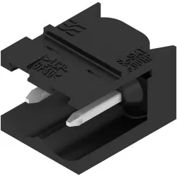 Pin header, 2 pole, pitch 5 mm, angled, black, 1797620000