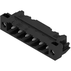 Pin header, 6 pole, pitch 5 mm, angled, black, 1797790000