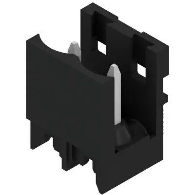 Pin header, 2 pole, pitch 5 mm, straight, black, 1797800000 - 1