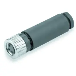 Jack, M8, 3 pole, screw connection, straight, 1803870000