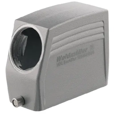 Grommet housing, size D40, die-cast aluminum, M40, angled, longitudinal bow locking, IP65, 1804650000 - 1