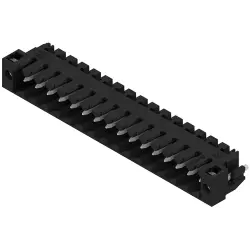 Pin header, 16 pole, pitch 3.5 mm, straight, black, 1804840000
