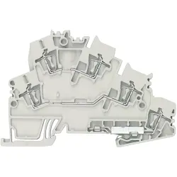 Multi level terminal block, spring balancer connection, 0.5-2.5 mm², 4 pole, 24 A, 8 kV, dark beige, 1805940000