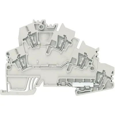 Multi level terminal block, spring balancer connection, 0.5-2.5 mm², 4 pole, 24 A, 8 kV, dark beige, 1805940000 - 1