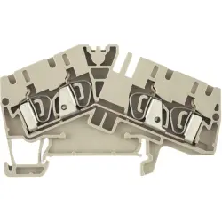 Through terminal block, spring balancer connection, 0.5-4.0 mm², 4 pole, 32 A, 8 kV, dark beige, 1806980000