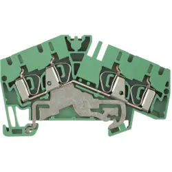 Protective conductor terminal, spring balancer connection, 0.5-4.0 mm², 4 pole, 480 A, 8 kV, yellow/green, 1807090000