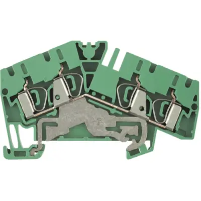 Protective conductor terminal, spring balancer connection, 0.5-4.0 mm², 4 pole, 480 A, 8 kV, yellow/green, 1807090000 - 1