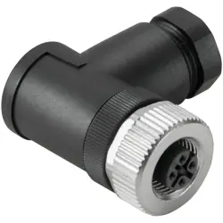 Jack, M12, 4 pole, screw connection, angled, 1807240000