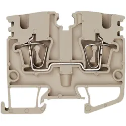 Through terminal block, spring balancer connection, 0.5-2.5 mm², 2 pole, 24 A, 8 kV, dark beige, 1808200000