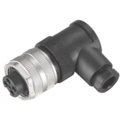 Jack, 7/8", 4 pole, screw connection, angled, 1812470000