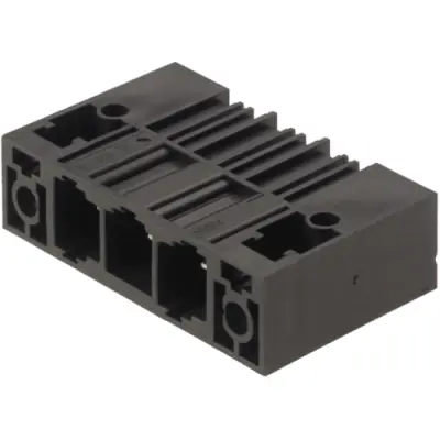 Pin header, 2 pole, pitch 10.16 mm, angled, black, 1813570000 - 1