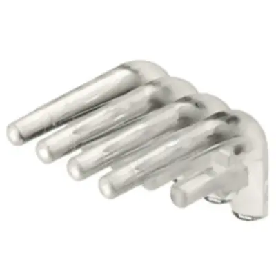 Connector, 10 pole, pitch 3.5 mm, angled, transparent, 1814590000 - 1