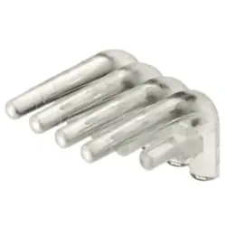 Connector, 10 pole, pitch 3.5 mm, angled, transparent, 1814590000