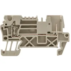 Through terminal block, spring balancer connection, 0.5-4.0 mm², 2 pole, 24 A, 6 kV, dark beige, 1815070000