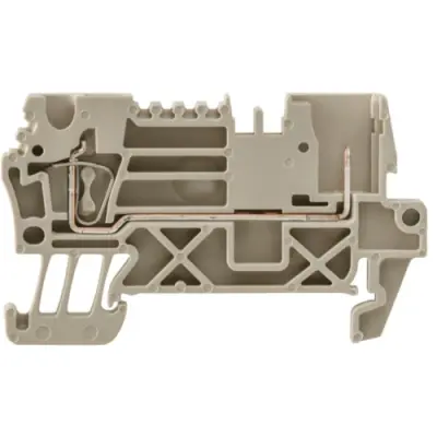 Through terminal block, spring balancer connection, 0.5-4.0 mm², 2 pole, 24 A, 6 kV, dark beige, 1815070000 - 1
