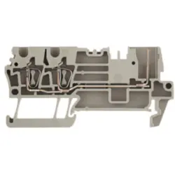 Through terminal block, spring balancer connection, 0.5-4.0 mm², 3 pole, 24 A, 6 kV, dark beige, 1815090000