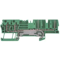Protective conductor terminal, spring balancer connection, 0.5-4.0 mm², 4 pole, 32 A, 6 kV, yellow/green, 1815120000