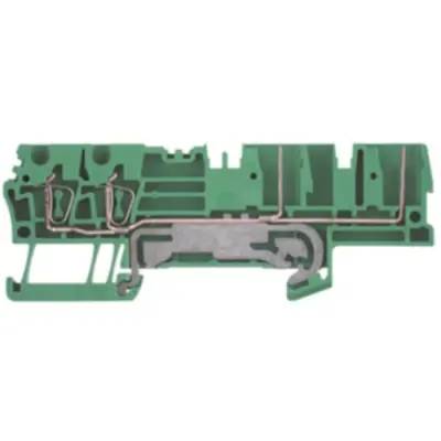Protective conductor terminal, spring balancer connection, 0.5-4.0 mm², 4 pole, 32 A, 6 kV, yellow/green, 1815120000 - 1