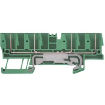Protective conductor terminal, spring balancer connection, 0.5-4.0 mm², 4 pole, 32 A, 6 kV, yellow/green, 1815140000 - 1