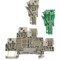Multi level terminal block, spring balancer connection, 0.5-4.0 mm², 24 A, 6 kV, dark beige, 1815160000