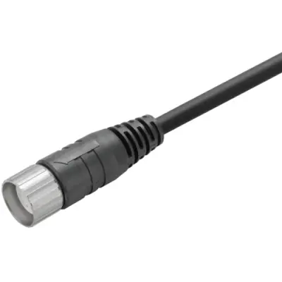 Sensor actuator cable, M23-cable socket, straight to open end, 19 pole, 10 m, PUR, black, 8 A, 1818180100 - 1