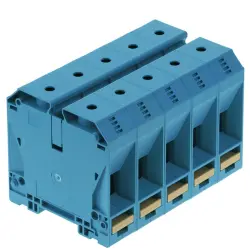 Through terminal block, screw connection, 16-120 mm², 2 pole, 269 A, 8 kV, blue, 1820560000
