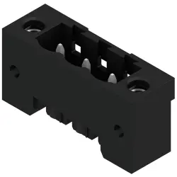Pin header, 3 pole, pitch 5.08 mm, straight, black, 1820600000