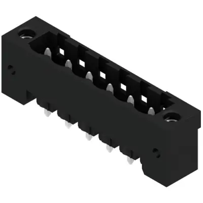 Pin header, 6 pole, pitch 5.08 mm, straight, black, 1820610000 - 1