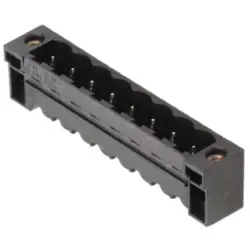Pin header, 12 pole, pitch 5.08 mm, straight, black, 1820630000