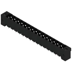 Pin header, 16 pole, pitch 5.08 mm, straight, black, 1820640000