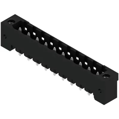 Pin header, 10 pole, pitch 5.08 mm, straight, black, 1820780000 - 1