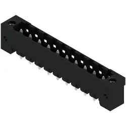 Pin header, 10 pole, pitch 5.08 mm, straight, black, 1820780000