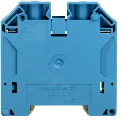 Through terminal block, screw connection, 10-50 mm², 2 pole, 150 A, 8 kV, blue, 1820850000 - 1