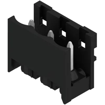 Pin header, 3 pole, pitch 5.08 mm, straight, black, 1821110000 - 1