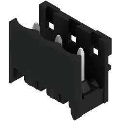 Pin header, 3 pole, pitch 5.08 mm, straight, black, 1821110000