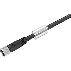 Sensor actuator cable, M8-cable socket, straight to open end, 3 pole, 15 m, PVC, black, 4 A, 1927241500