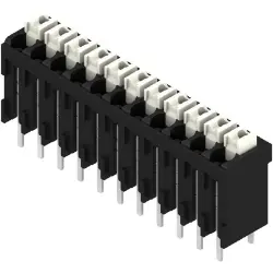 PCB terminal, 11 pole, pitch 3.5 mm, AWG 28-14, 12 A, spring-clamp connection, black, 1825730000