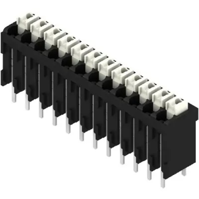 PCB terminal, 12 pole, pitch 3.5 mm, AWG 28-14, 12 A, spring-clamp connection, black, 1825740000 - 1