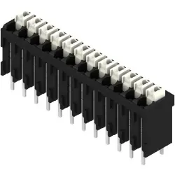 PCB terminal, 12 pole, pitch 3.5 mm, AWG 28-14, 12 A, spring-clamp connection, black, 1825740000