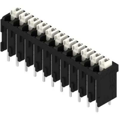 PCB terminal, 11 pole, pitch 3.81 mm, AWG 28-14, 12 A, spring-clamp connection, black, 1825890000 - 1