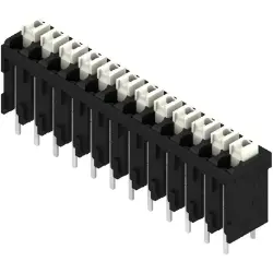 PCB terminal, 12 pole, pitch 3.81 mm, AWG 28-14, 12 A, spring-clamp connection, black, 1825920000
