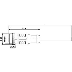 Sensor actuator cable, M12-cable socket, straight to open end, 12 pole, 1 m, PUR, black, 1.5 A, 1879710100 (1)