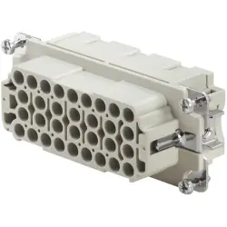 Socket contact insert, 6, 32 pole, unequipped, crimp connection, with PE contact, 1826800000