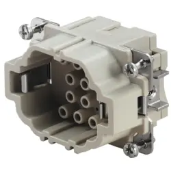 Pin contact insert, 3, 10 pole, unequipped, crimp connection, with PE contact, 1826830000