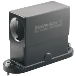 Grommet housing, size B24, die-cast aluminum, M50, angled, screw locking, IP66/IP68, 1827160000